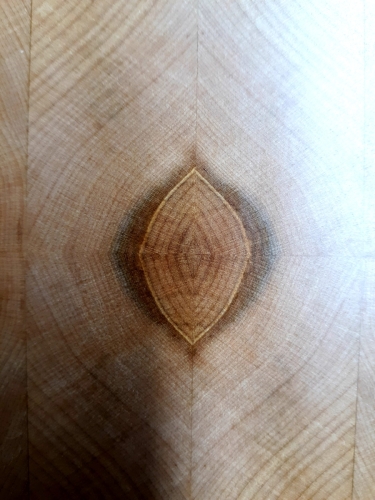 Cherry and Maple Acorn Box detail