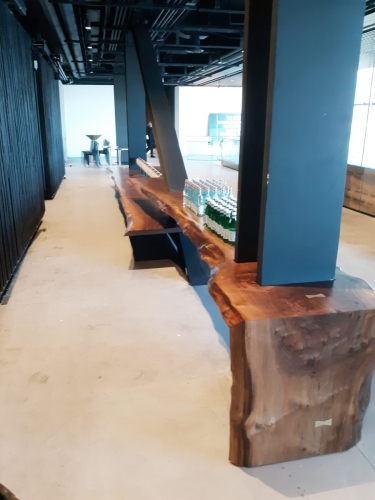 Houshco Black Walnut Slab Bench and Bartop 2