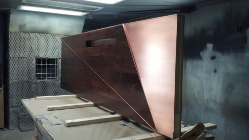 Houshco Starbucks Black Walnut and Copper Entry Door